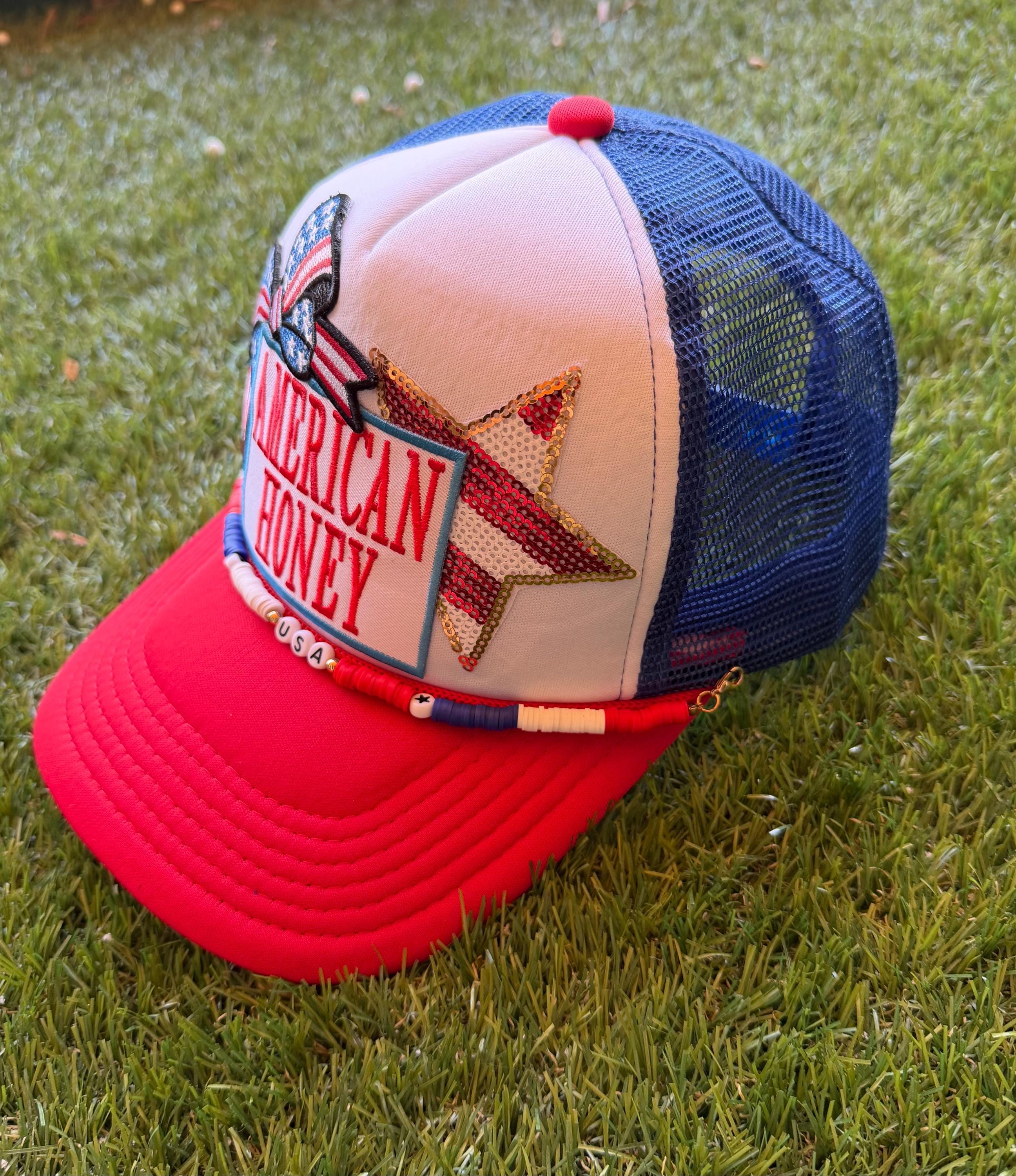 American Honey 4th of July trucker hat