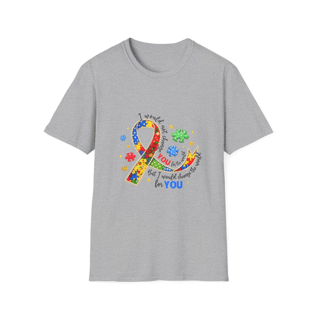 Autism Awareness Puzzle Ribbon T-Shirt | I Support You Design
