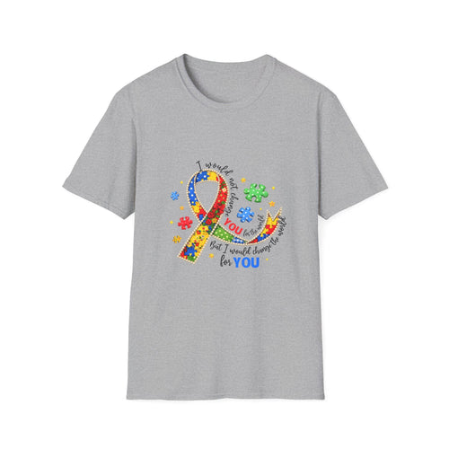 Autism Awareness Puzzle Ribbon T-Shirt | I Support You Design
