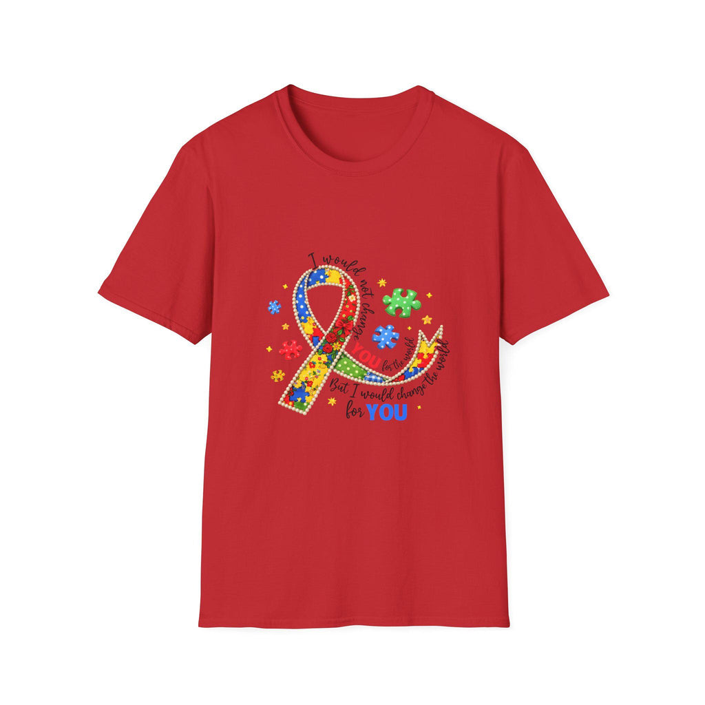 Autism Awareness Puzzle Ribbon T-Shirt | I Support You Design