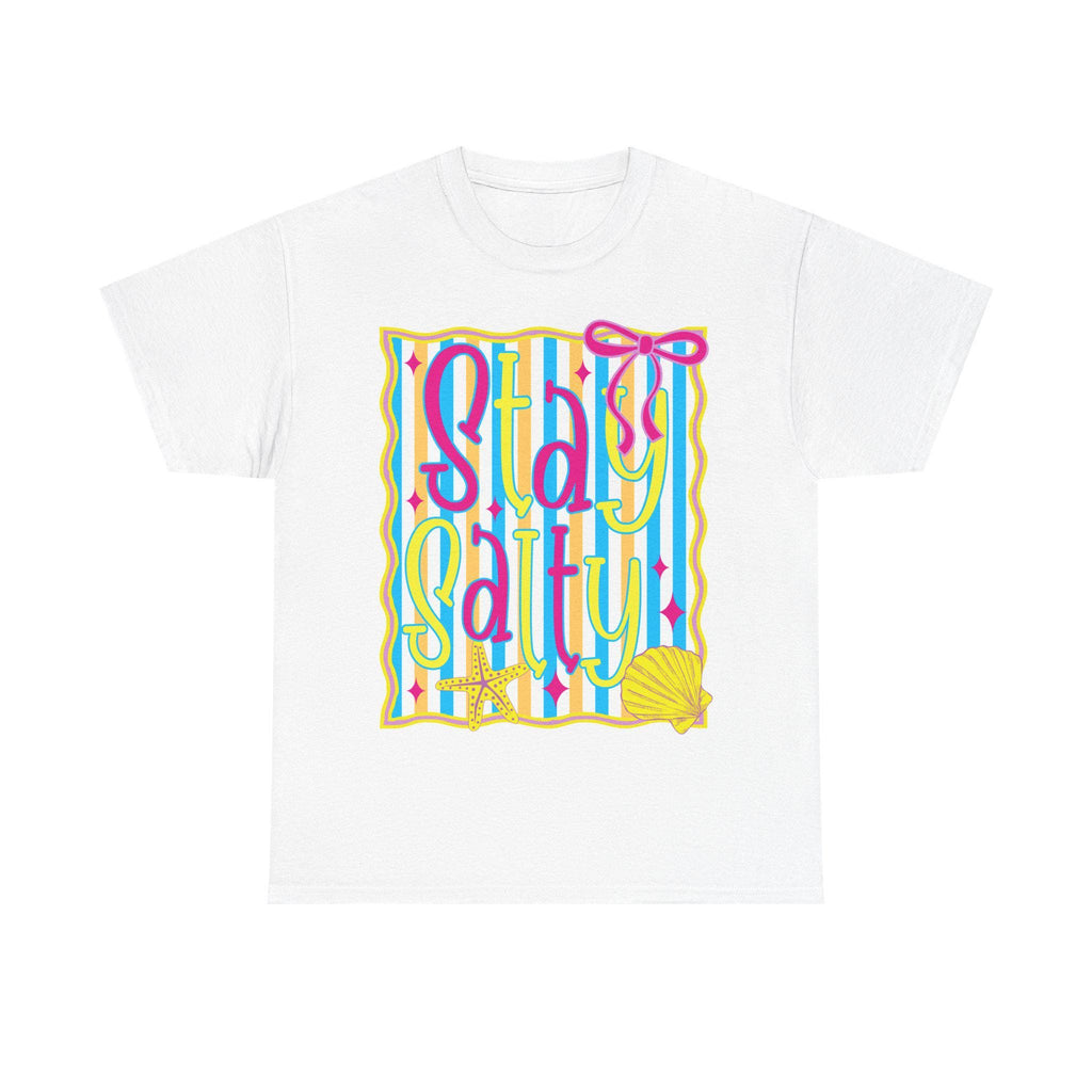 Stay Salty tee | beach shell striped summer design