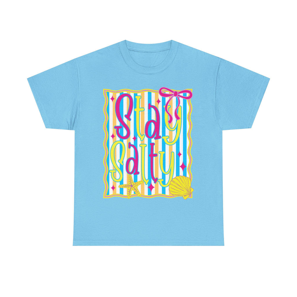 Stay Salty tee | beach shell striped summer design