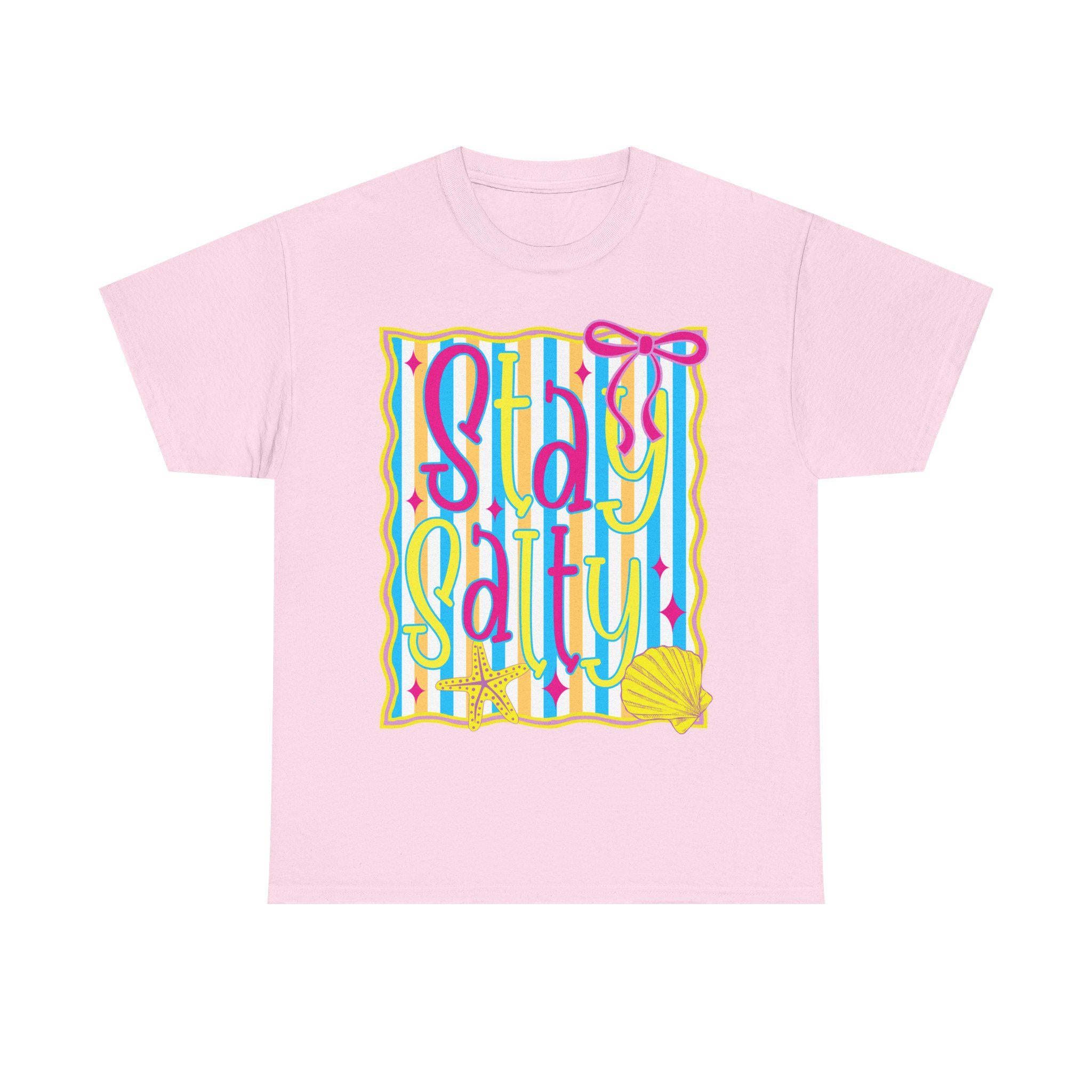 Stay Salty tee | beach shell striped summer design