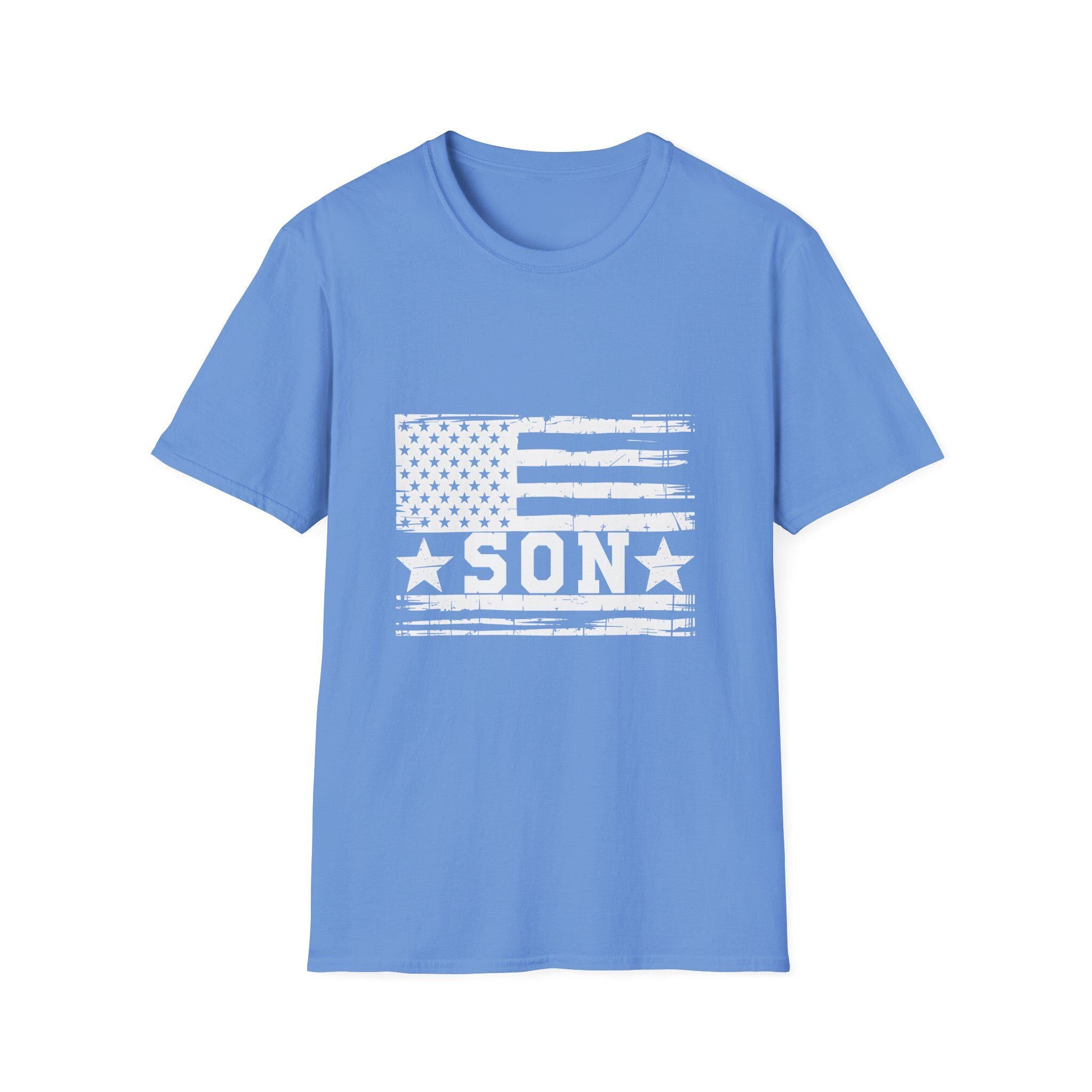 Distressed American Flag Son T-Shirt | Patriotic USA Stars Stripes Tee