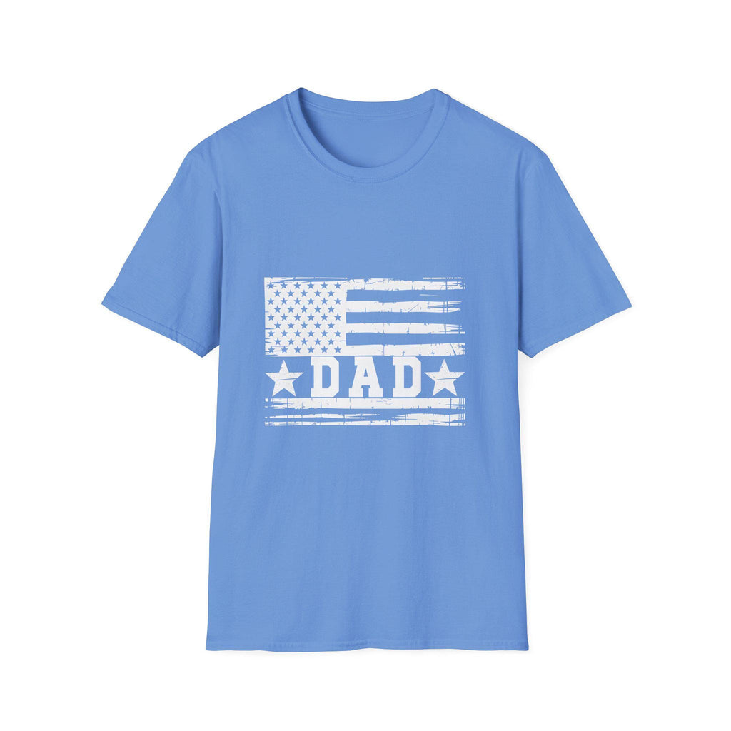 Distressed American Flag DAD T-Shirt | Patriotic Dad Tee