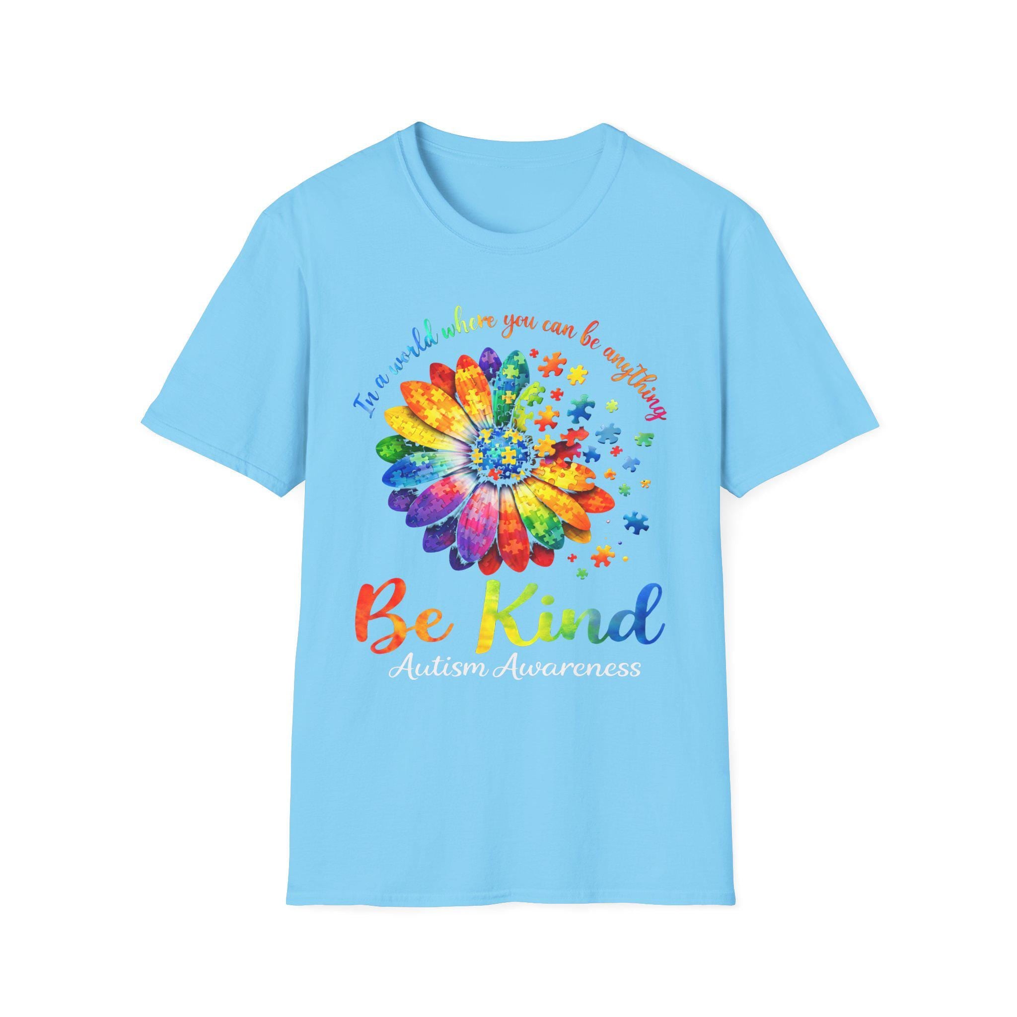 Be Kind Rainbow Daisy T-Shirt | Inspirational Kindness Floral Tee
