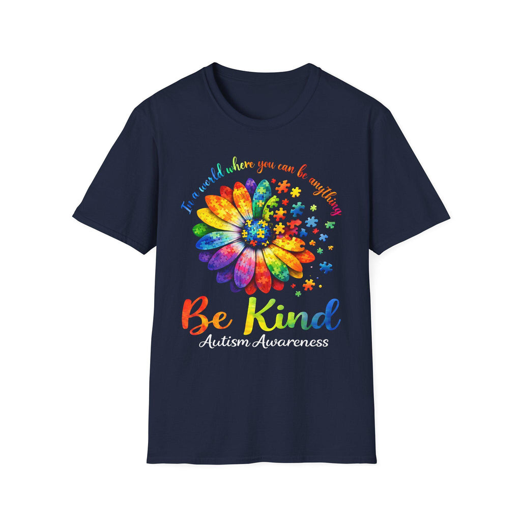 Be Kind Rainbow Daisy T-Shirt | Inspirational Kindness Floral Tee