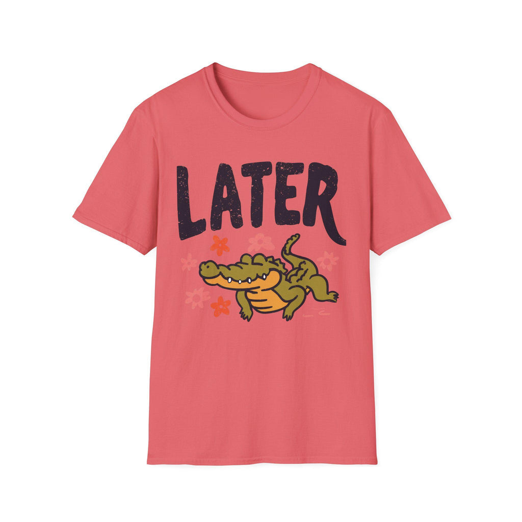 Later Alligator T-Shirt | Retro Distressed Crocodile Graphic Tee