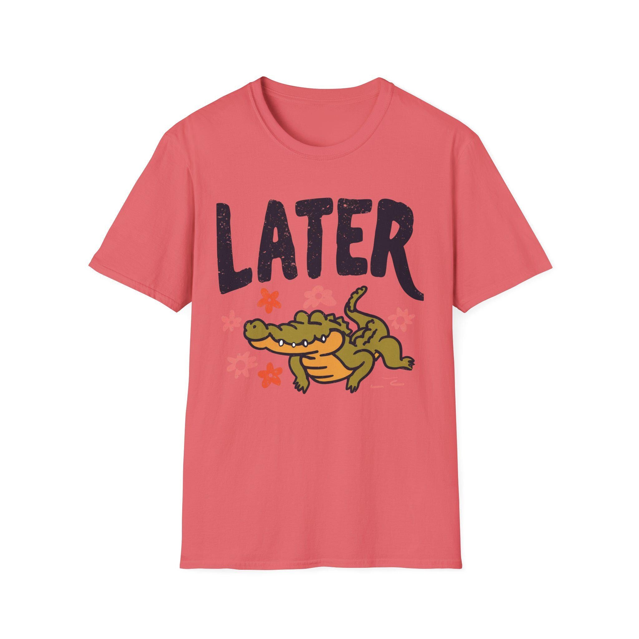 Later Alligator T-Shirt | Retro Distressed Crocodile Graphic Tee