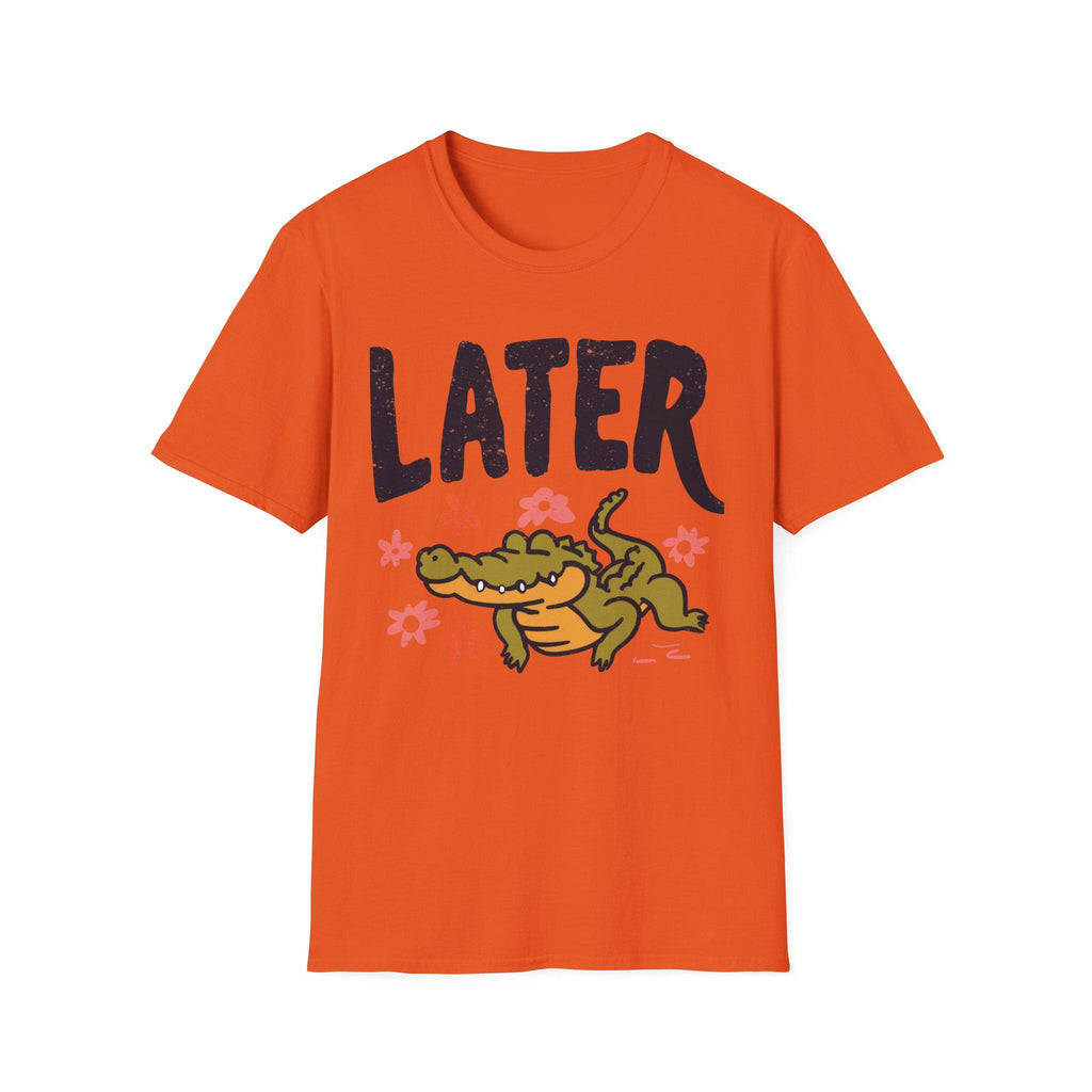 Later Alligator T-Shirt | Retro Distressed Crocodile Graphic Tee