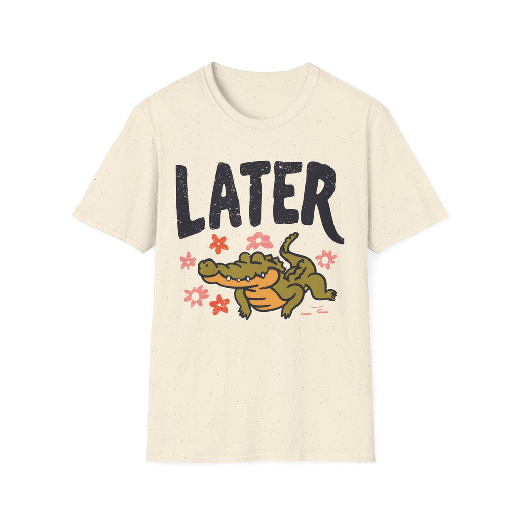 Later Alligator T-Shirt | Retro Distressed Crocodile Graphic Tee