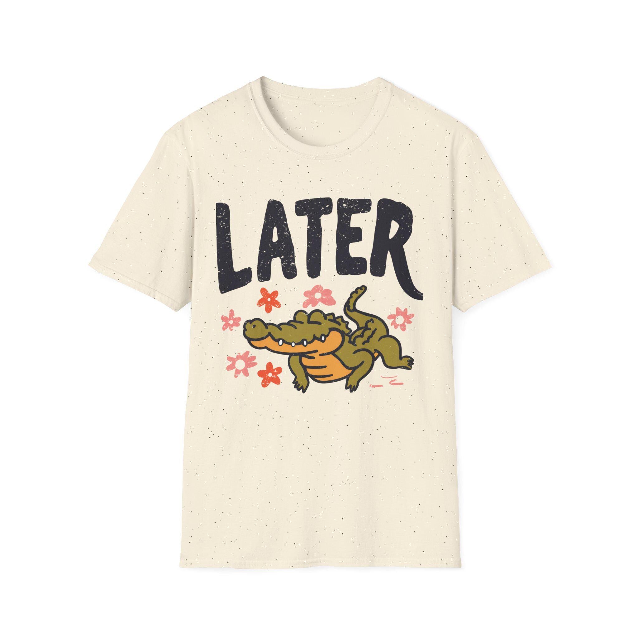 Later Alligator T-Shirt | Retro Distressed Crocodile Graphic Tee