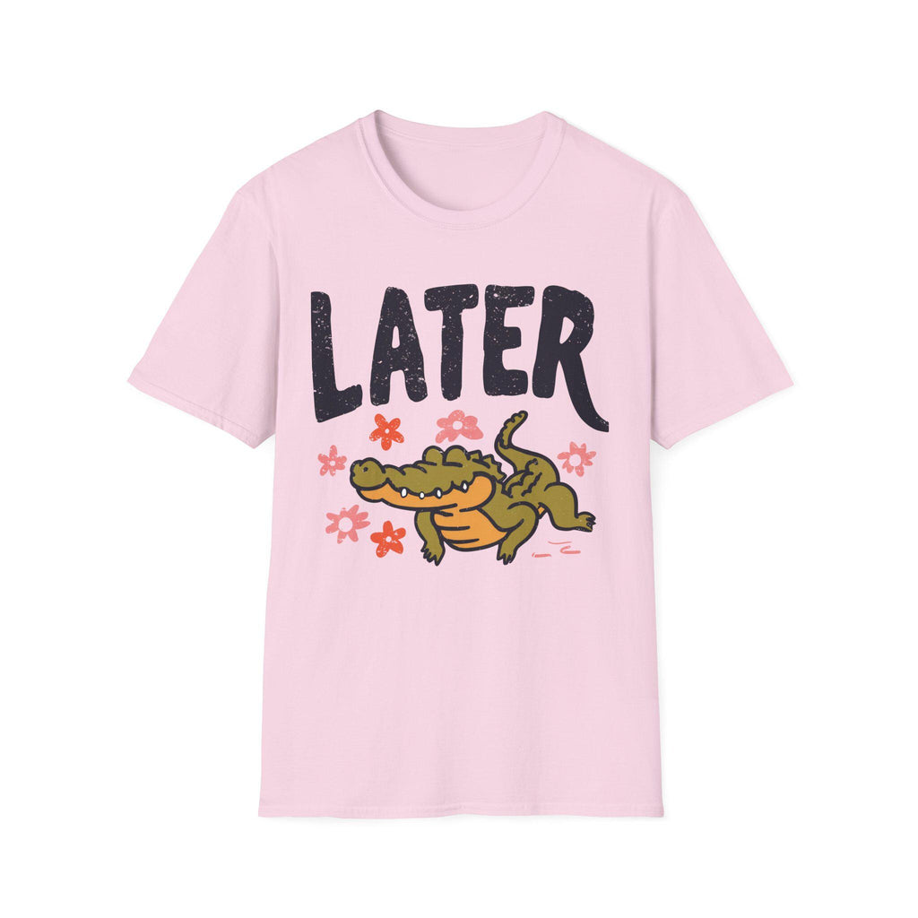 Later Alligator T-Shirt | Retro Distressed Crocodile Graphic Tee