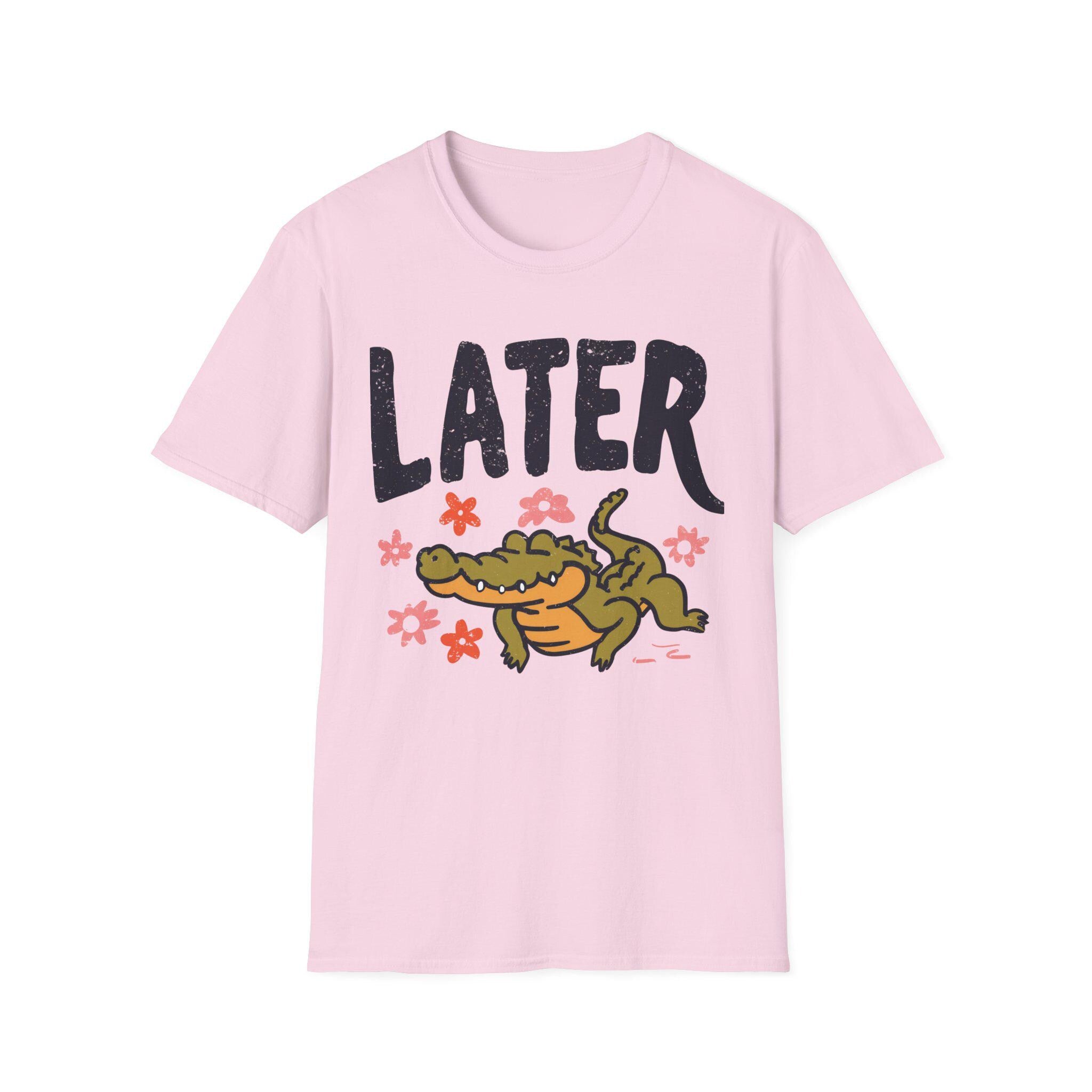Later Alligator T-Shirt | Retro Distressed Crocodile Graphic Tee