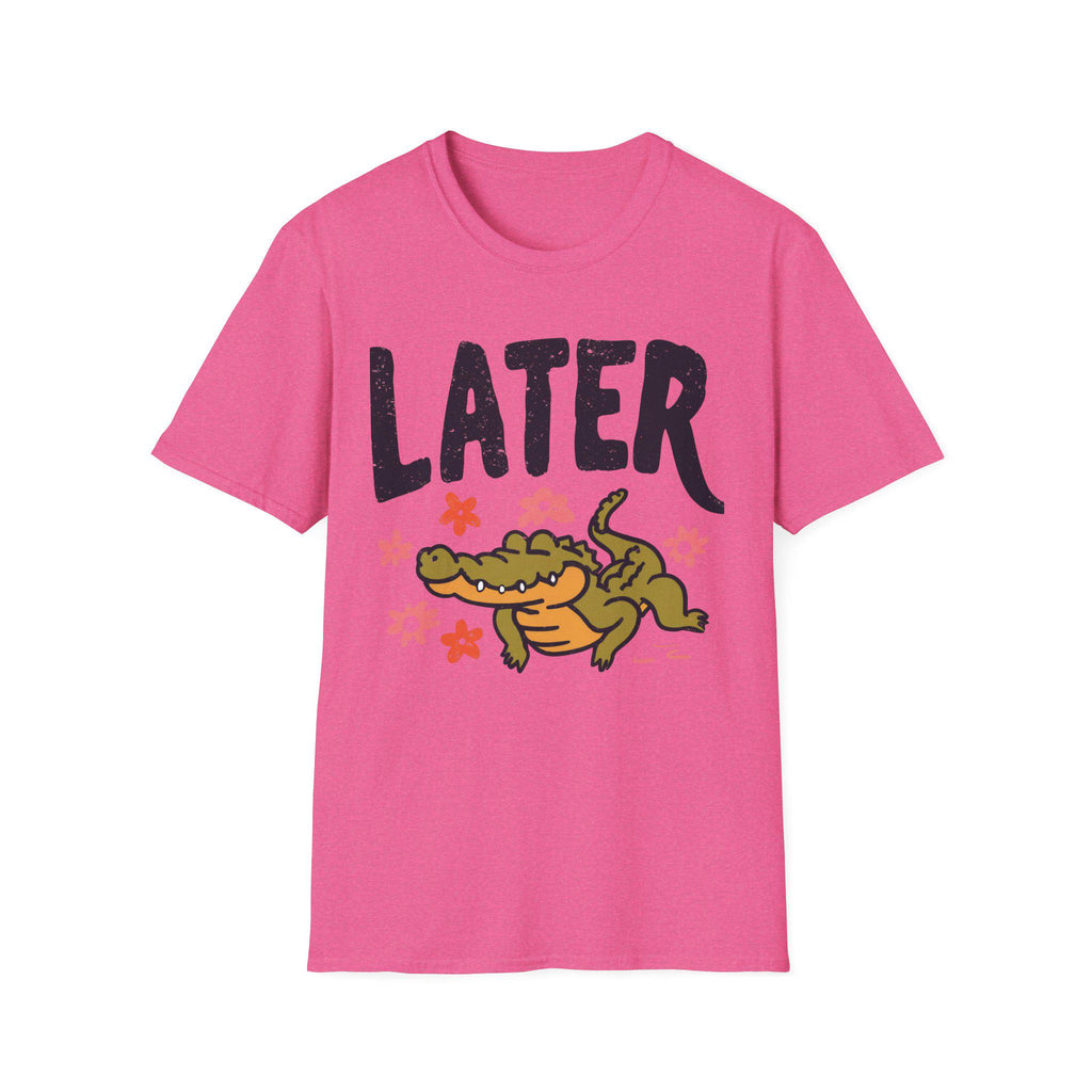 Later Alligator T-Shirt | Retro Distressed Crocodile Graphic Tee