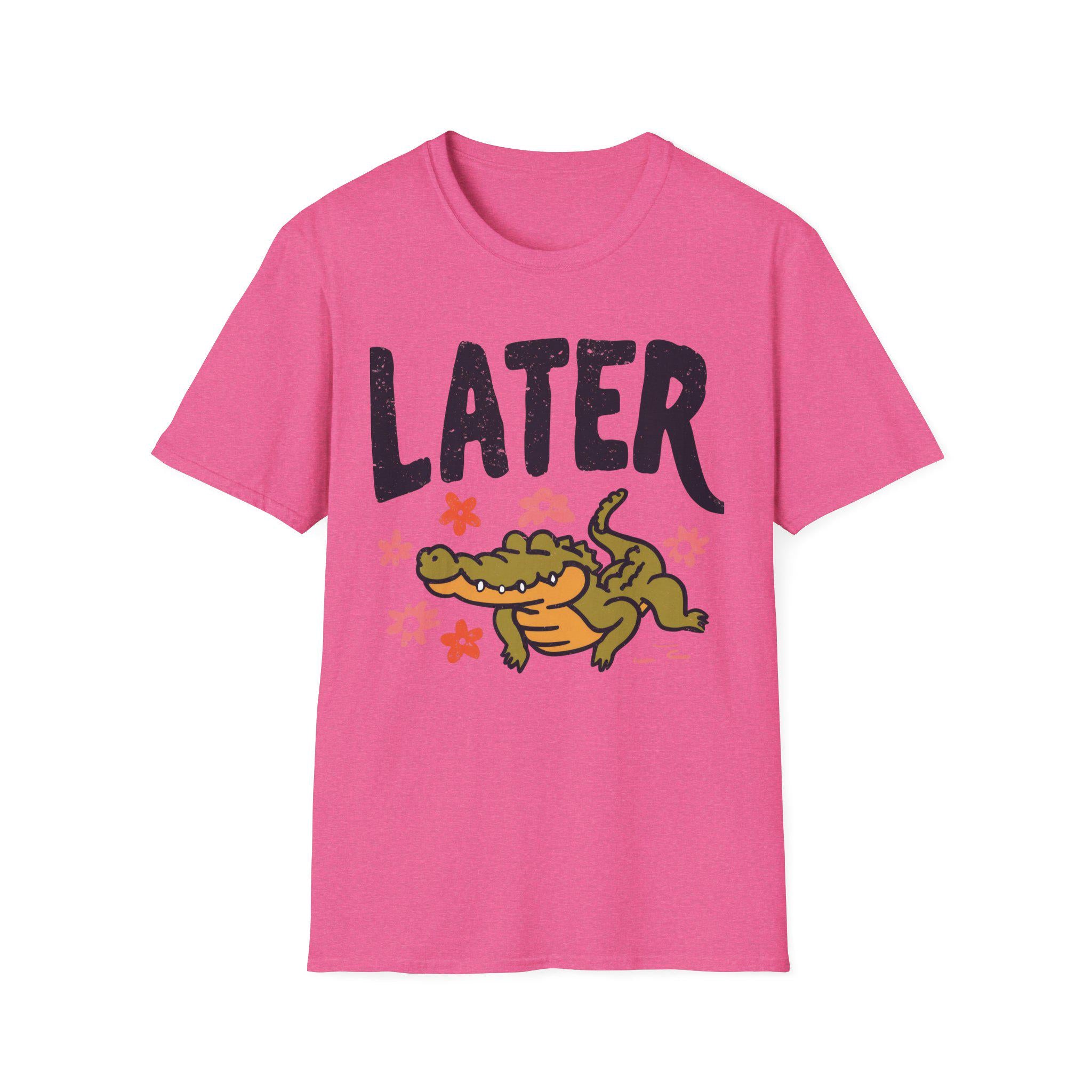 Later Alligator T-Shirt | Retro Distressed Crocodile Graphic Tee