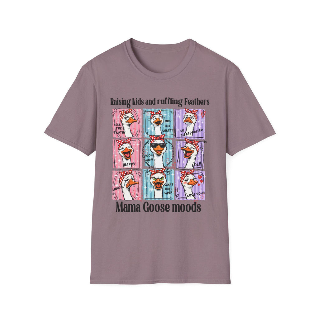 Mama Goose Moods T-Shirt | Raising Kids and Ruffling Feathers graphic tee