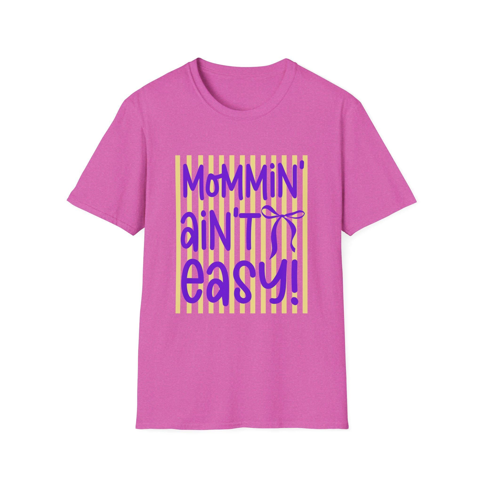 Mommin' Ain't Easy shirt | Mom Life Graphic Tee, Purple Yellow Design