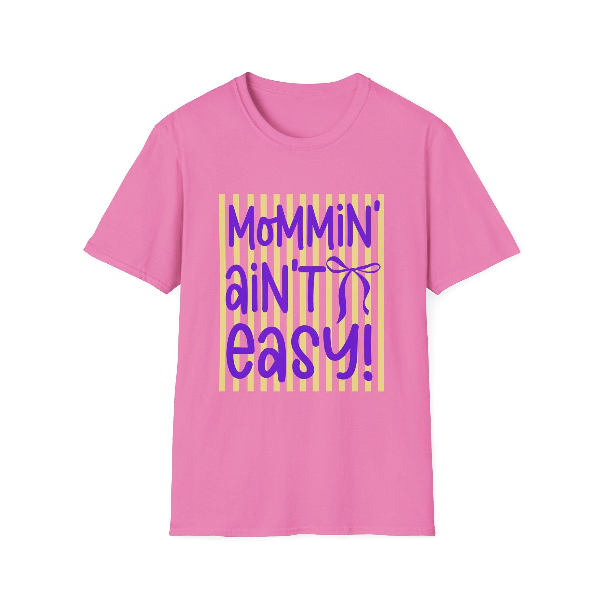 Mommin' Ain't Easy shirt | Mom Life Graphic Tee, Purple Yellow Design