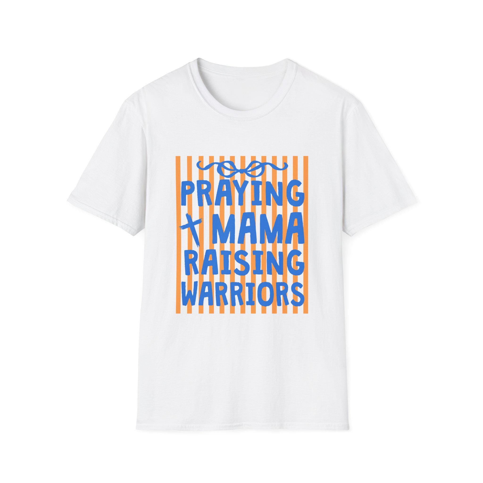 Praying Mama Raising Warriors T-Shirt | Christian Mom Faith Graphic