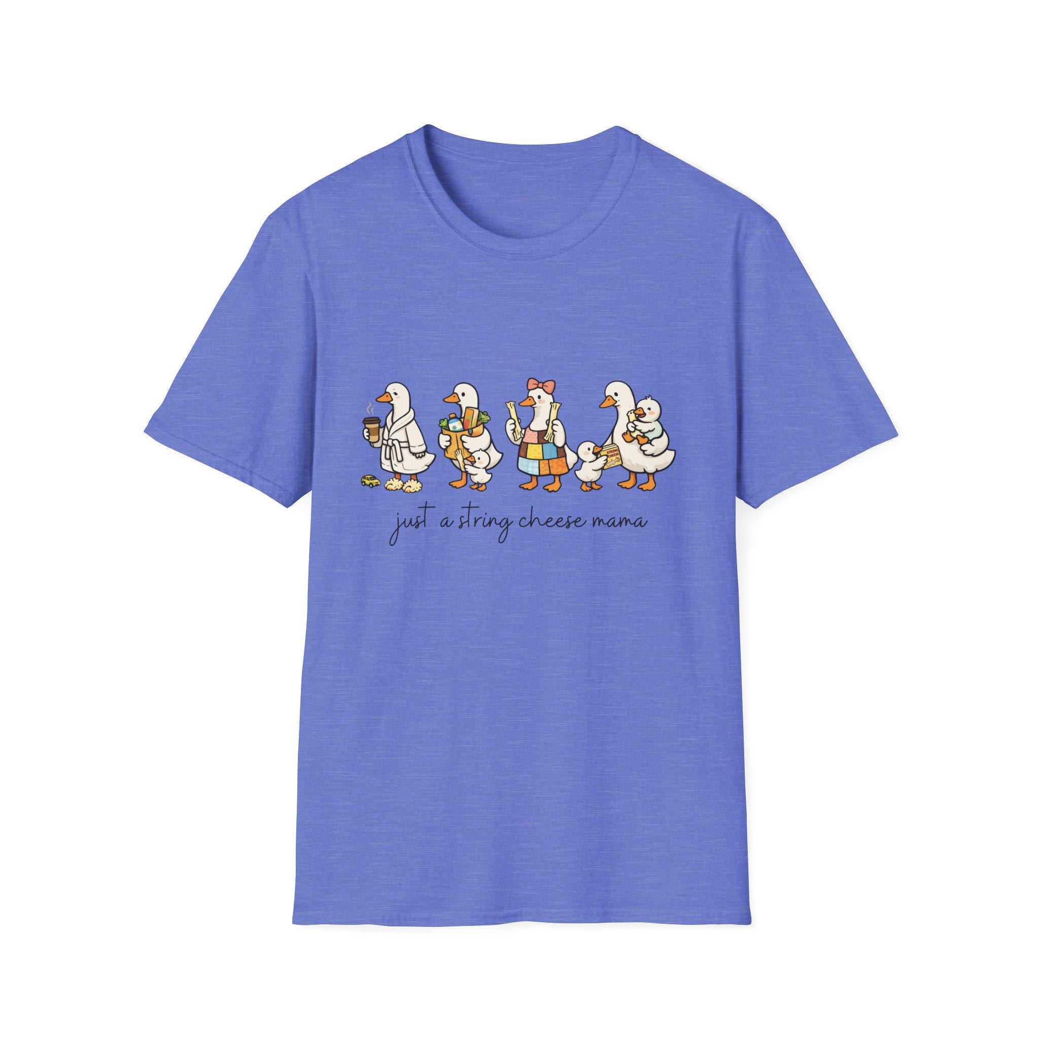 Cheese Mama Goose T-Shirt | Whimsical Duck Family Illustration
