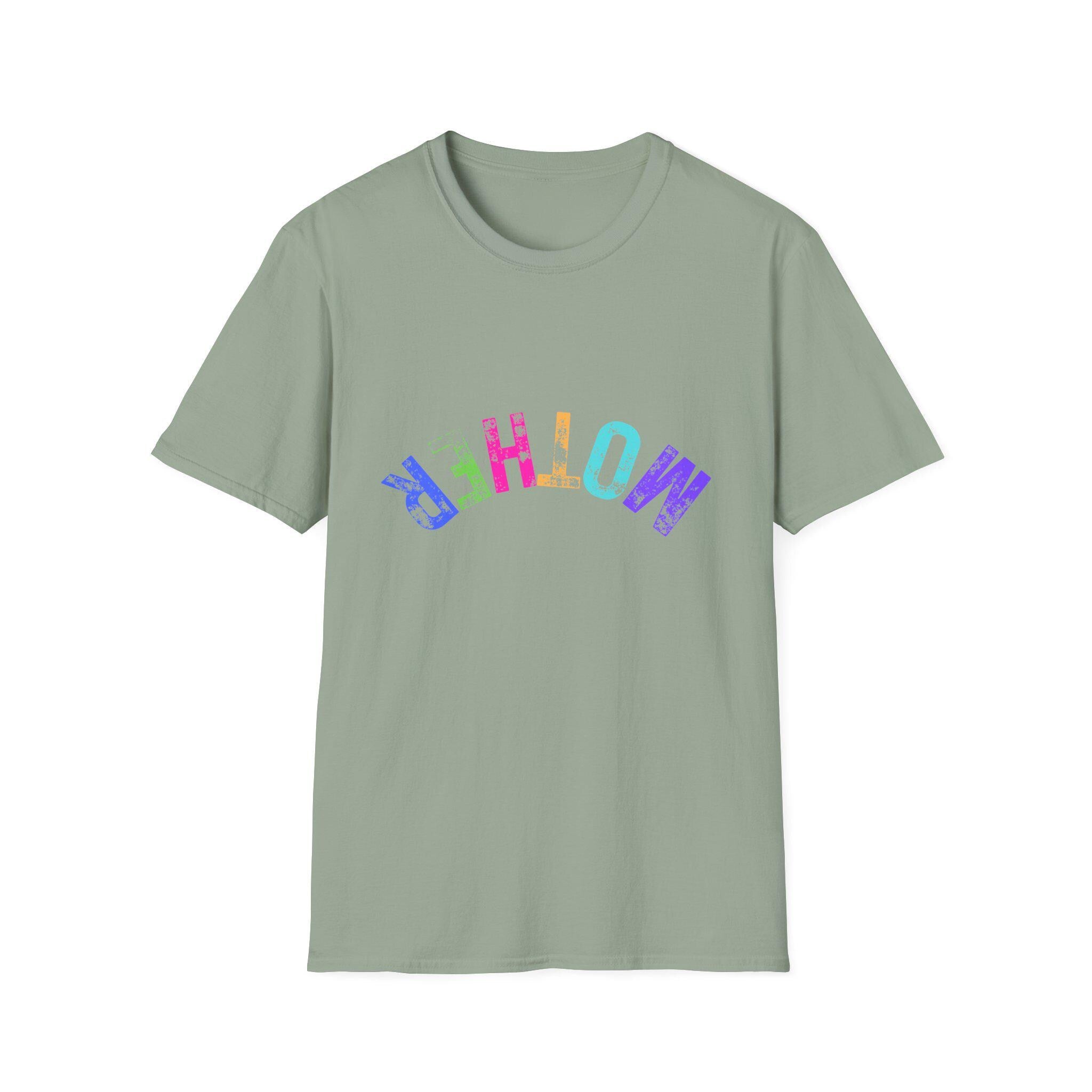 Mother rainbow tie dye letters T-Shirt | colorful mom tee