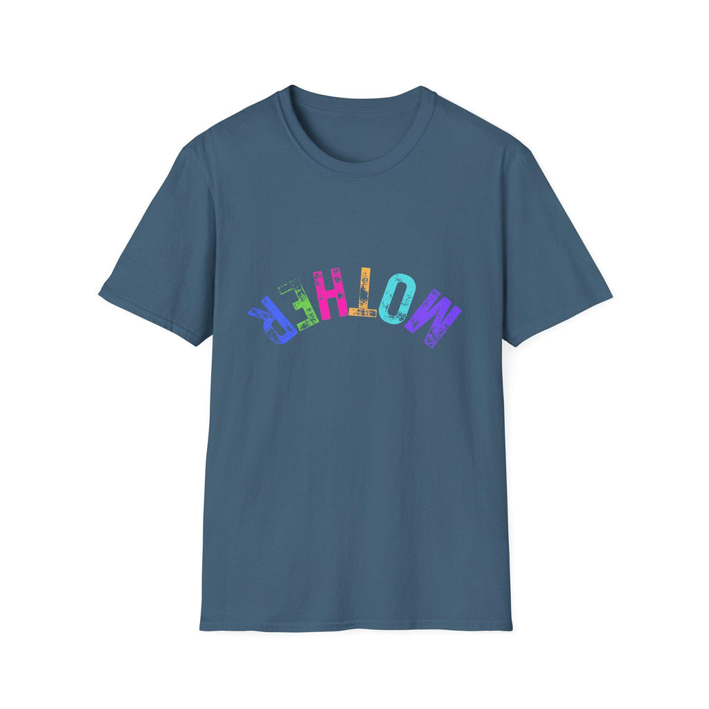 Mother rainbow tie dye letters T-Shirt | colorful mom tee