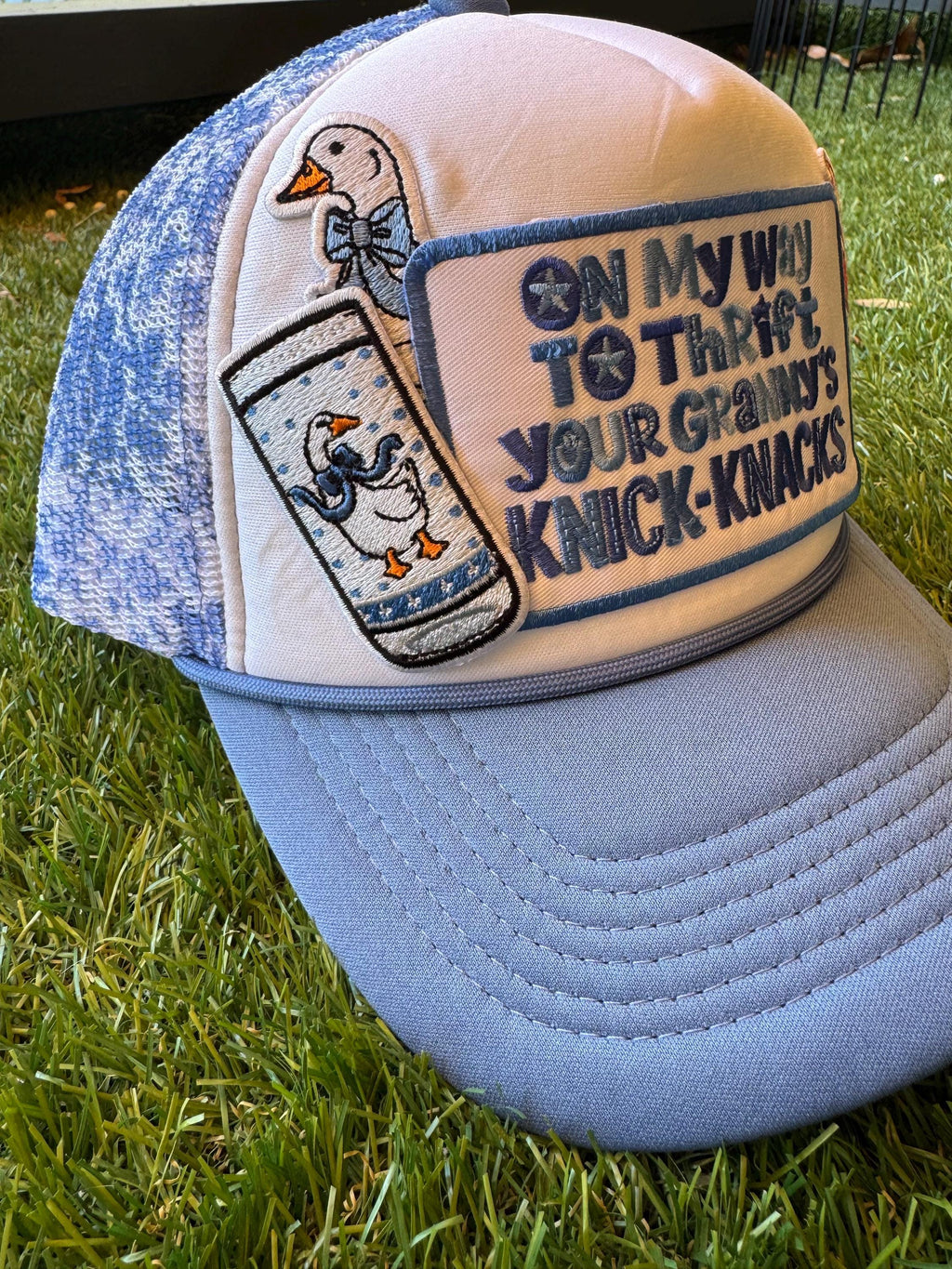 Thrift theme trucker hat