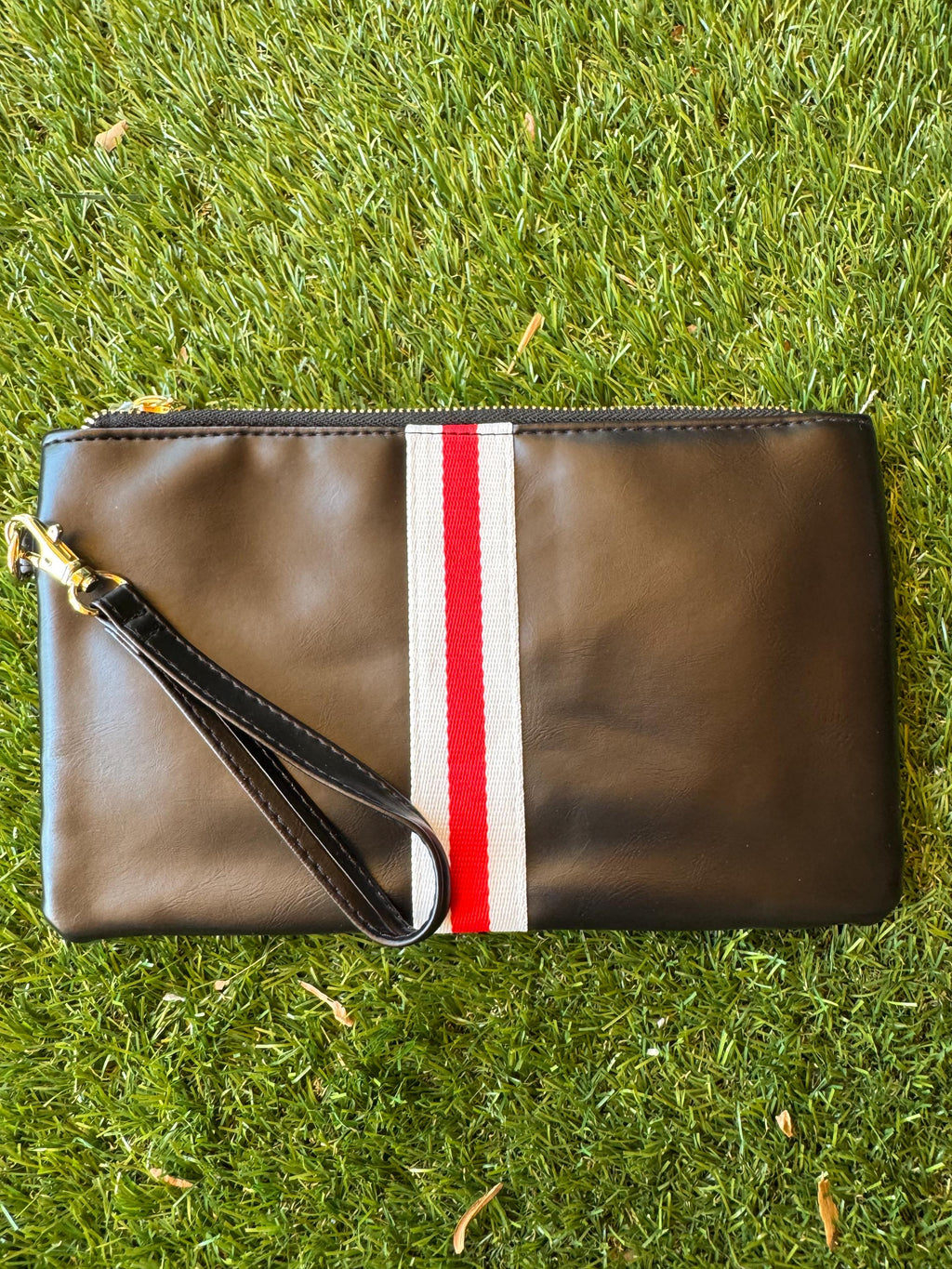 Preppy on the Go Clutch in Black