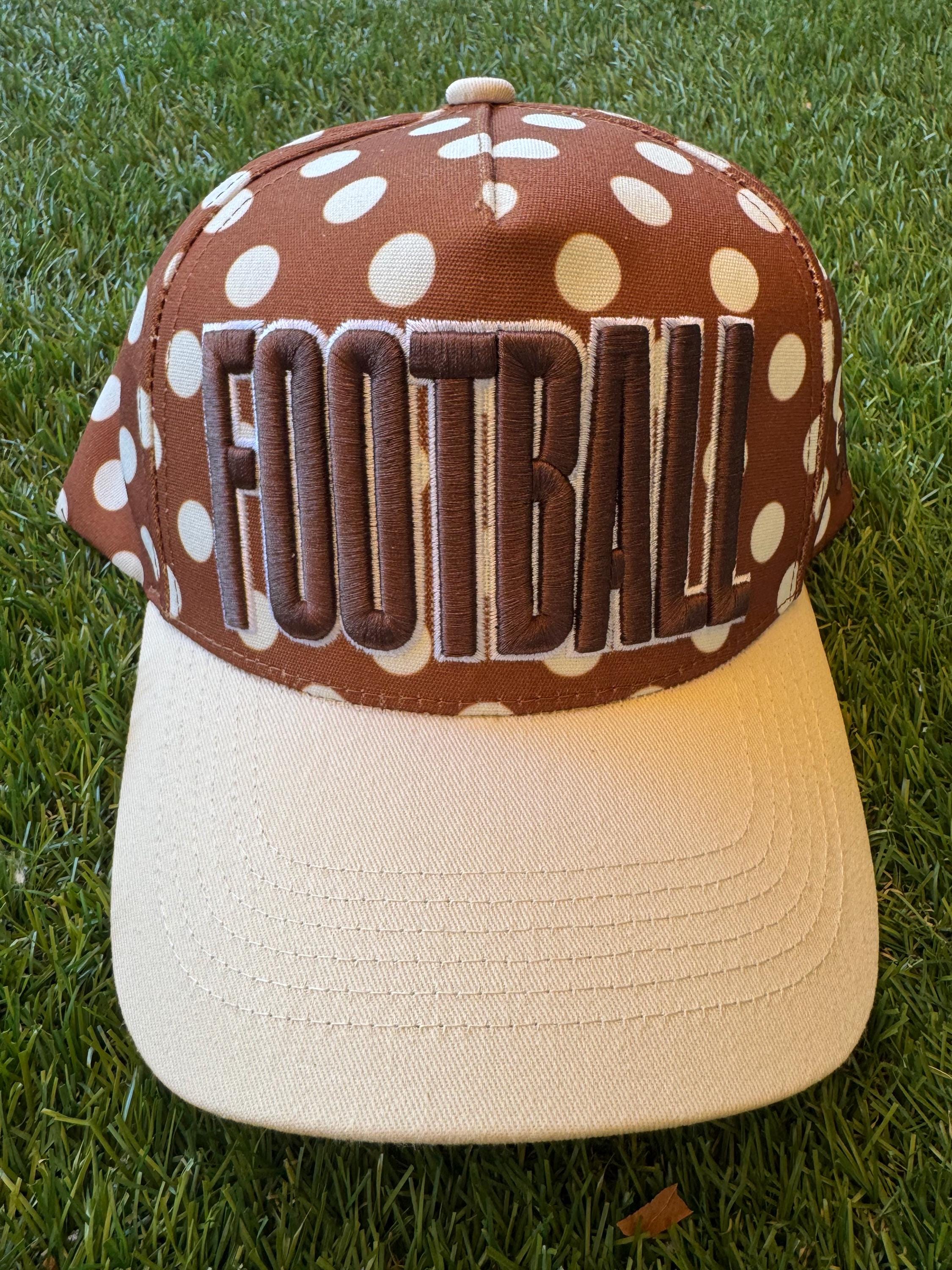 Football polka dot canvas hat