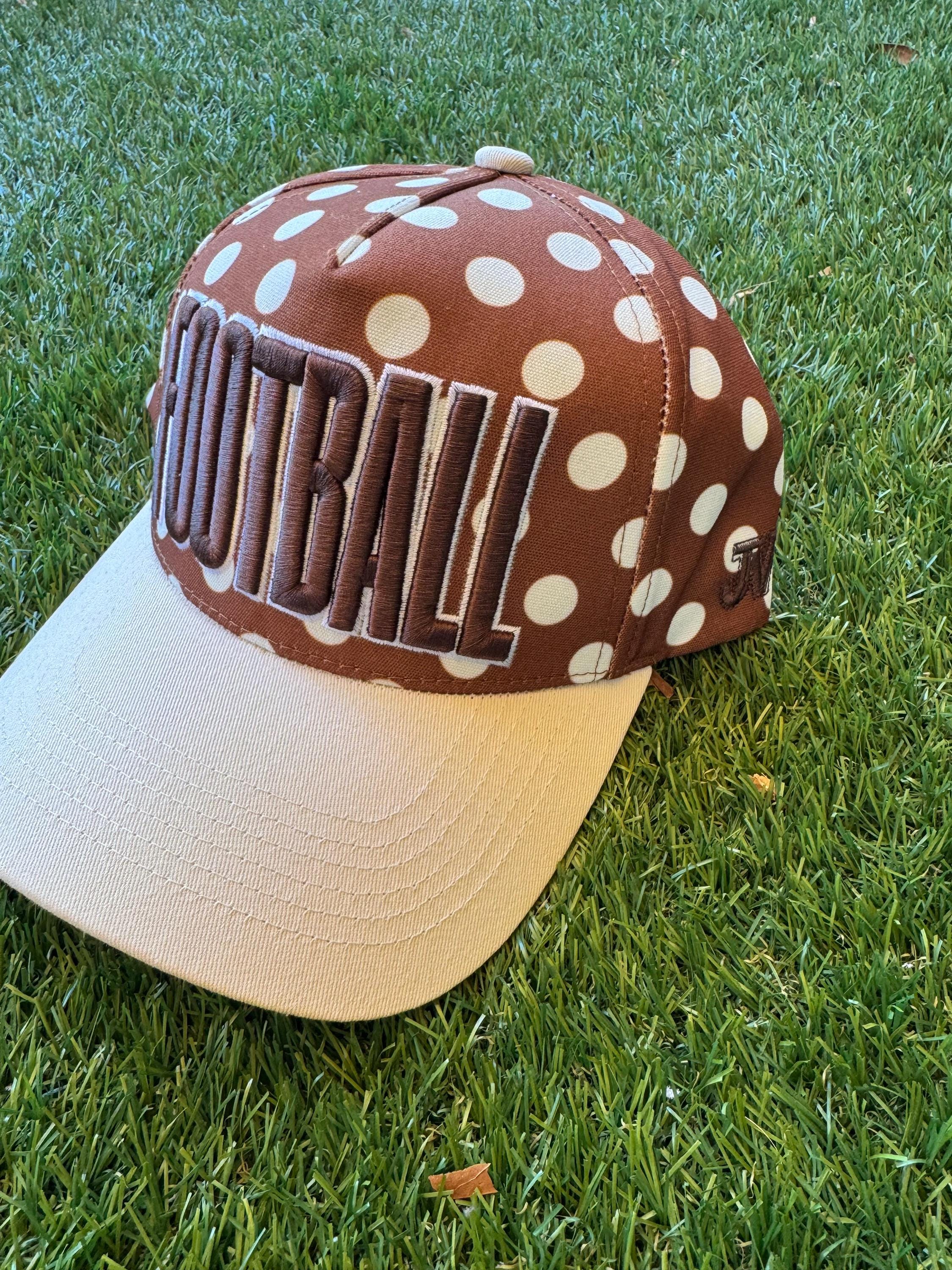 Football polka dot canvas hat