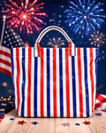 Red, White and Blue Vinyl/PVC tote