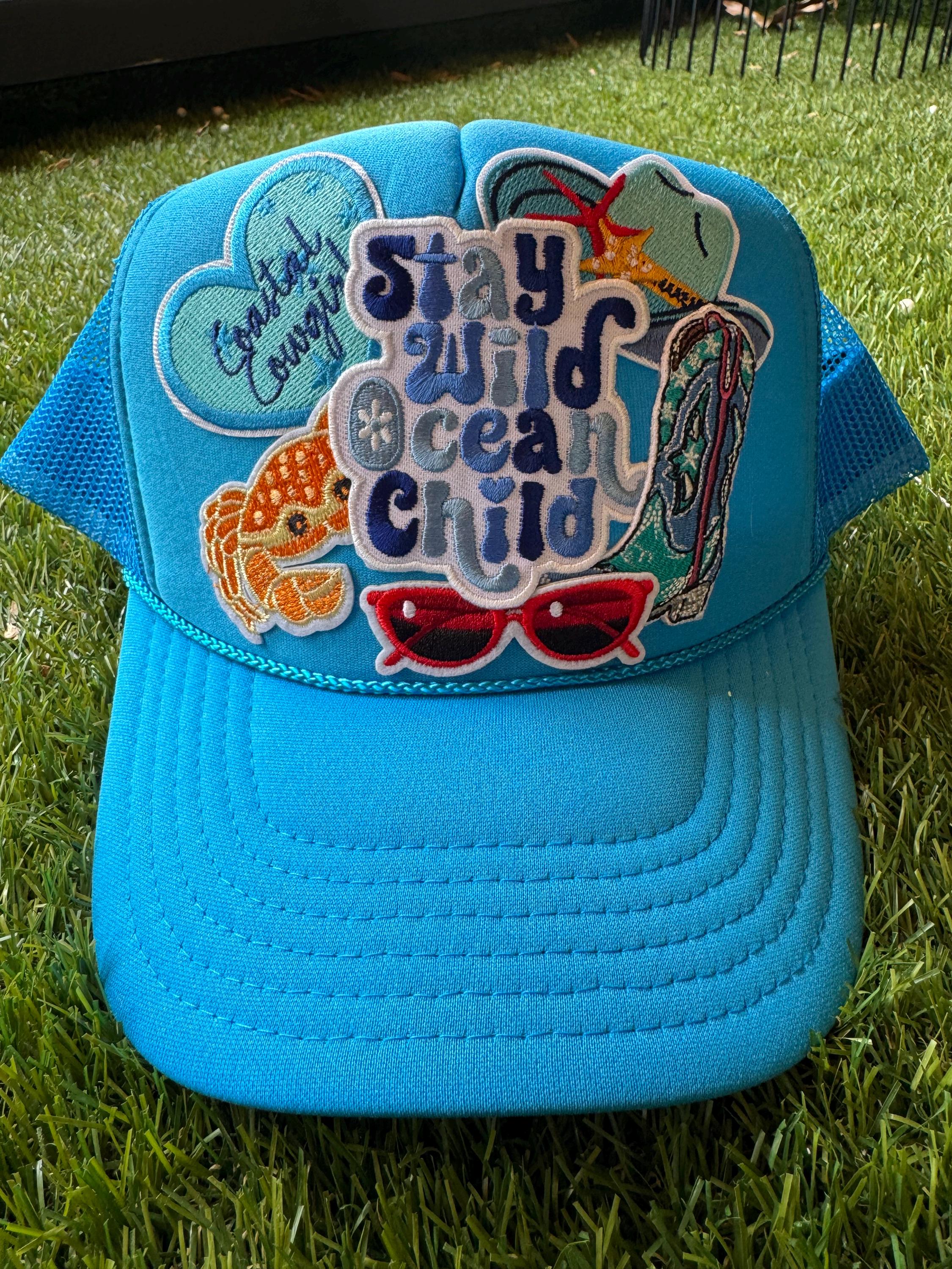 Stay Wild Ocean Child custom trucker hat