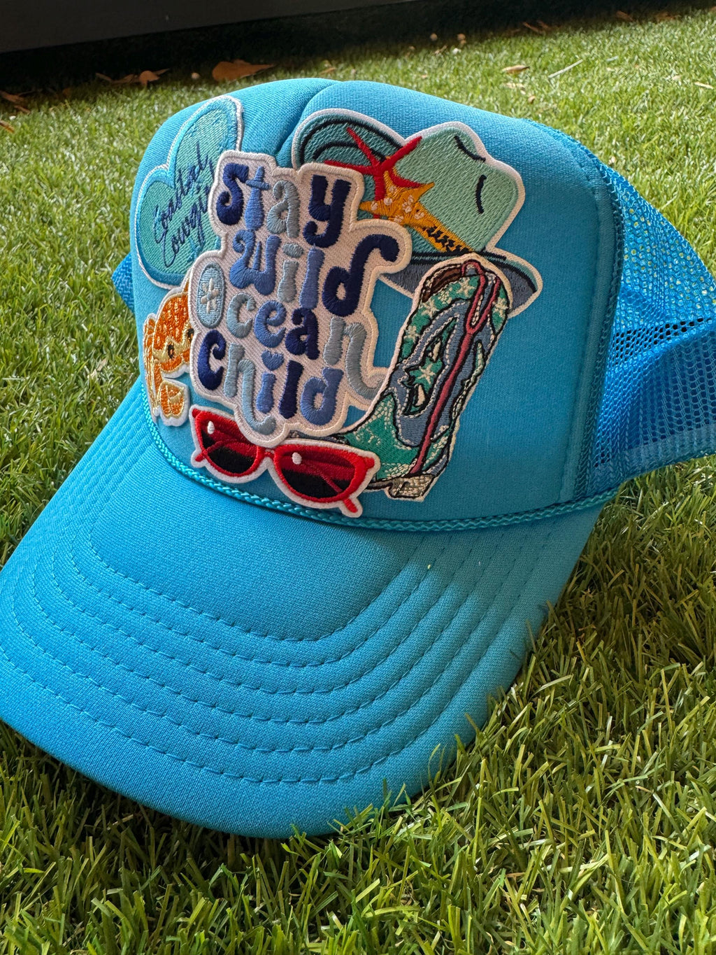 Stay Wild Ocean Child custom trucker hat
