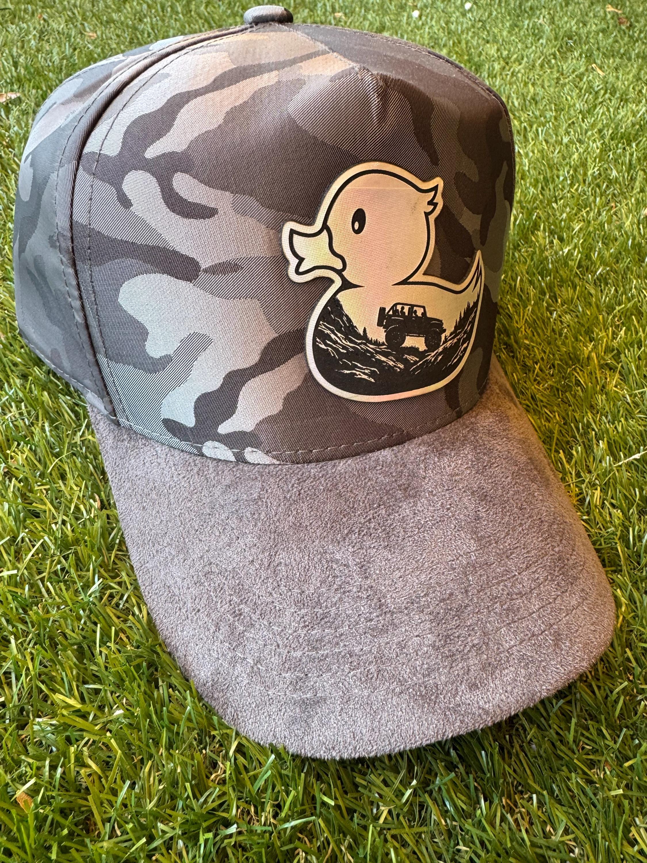 Camouflage Duck custom trucker hat with suede bill