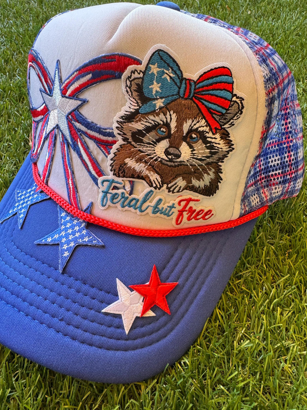 Feral but Free custom trucket hat